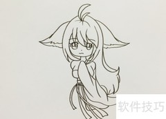 涂山雅雅简笔画教程