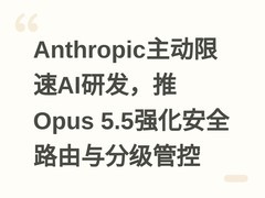 Anthropic主动限速AI研发，推Opus 5.5强化安全路由与分级管控