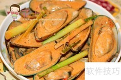 泰式炒青口配椰汁豆卜牛腱