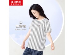 红豆纯棉条纹T恤25.8元