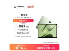 一加11英寸苔原绿平板低至1461元