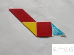 七巧板拼百灵鸟展翅