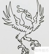 简笔画火凤凰教程
