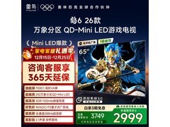 雷鸟鹤6 65英寸4K电视2987元