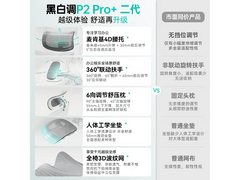 黑白调P2 Pro+人体工学椅719元