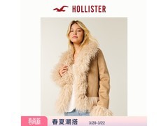Hollister女士秋冬仿毛皮夹克京东5折