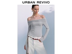 UR一字领短款长袖T恤34.5元