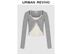 UR新款扭结针织衫京东5折低至54.5元