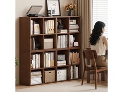 顾家家居胡桃木书架限时305元