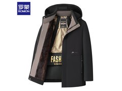 罗蒙男中长款冬季加绒棉衣反季低至85元