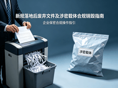 新规落地后废弃文件怎么处理？企业涉密载体合规销毁避坑指南