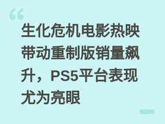 生化危机电影热映带动重制版销量飙升，PS5平台表现尤为亮眼