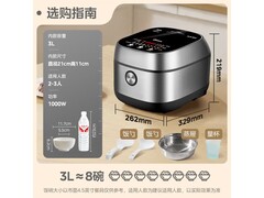 美的微压电饭煲3L直降159元