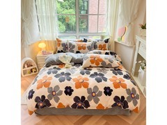 多兰诗秋冬加厚牛奶绒四件套低至99元