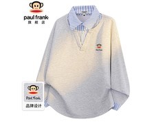 大嘴猴男士长袖T恤假两件拼接卫衣