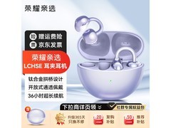 荣耀紫色降噪耳夹耳机