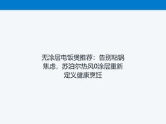 无涂层电饭煲推荐：告别粘锅焦虑，苏泊尔热风0涂层重新定义健康烹饪