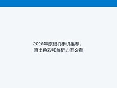 2026年原相机手机推荐，直出色彩和解析力怎么看