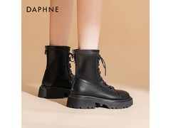 达芙妮加绒短靴，领券到手仅 99.9 元