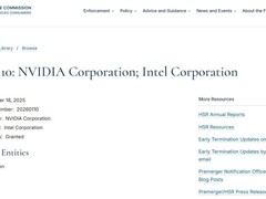 英伟达50亿美元战略投资英特尔获美批准