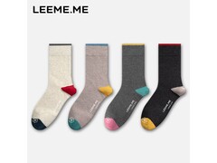 粒米抗菌中筒袜4双装19.6元