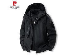 皮尔·卡丹黑色冲锋衣，到手仅59.9元