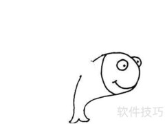 卡通飞鱼简笔画教程