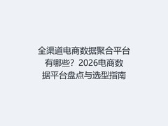全渠道电商数据聚合平台有哪些？2026电商数据平台盘点与选型指南