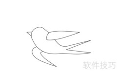 简笔画小燕子：轻松学画小燕子