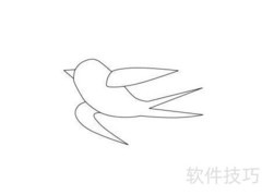 简笔画小燕子：轻松学画小燕子