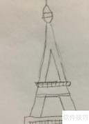 简笔画巴黎铁塔