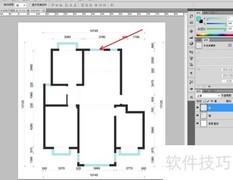 PS制作室内彩色平面图技巧