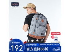 JANSPORT条纹灰双肩包145元