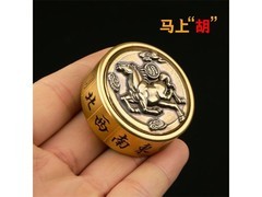 米良品国风马上胡招财摆件