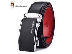 暇步士马年红真皮男带