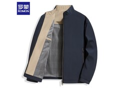 罗蒙藏青色立领夹克秋冬款低至62.81元