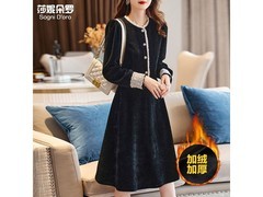莎妮朵罗冬季加绒修身裙低至69元