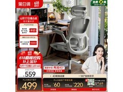 黑白调P2 Pro人体工学椅霜白款