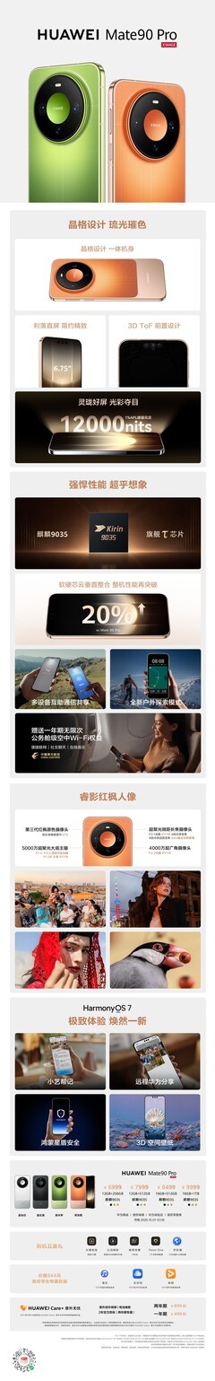 5张图带你看懂华为Mate 90系列：五款新机亮相，5999元起售