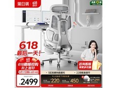 黑白调E3 Pro+云白款人体工学椅低价购