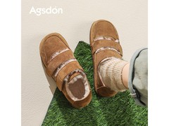 奥古狮登栗色加绒勃肯棉鞋63元包邮