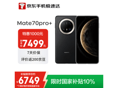 华为Mate70Pro+ 16GB+512GB墨韵黑 京东特惠6625元