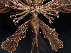 堕落之主2圣诞海报玩梗：暗黑女神披彩灯，恐怖与喜庆碰撞引热议