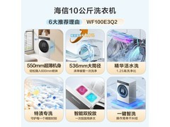 海信大薄荷10公斤滚筒洗衣机