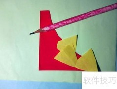 小母鸡撕纸手工