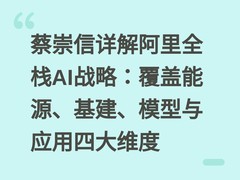 蔡崇信详解阿里全栈AI战略：覆盖能源、基建、模型与应用四大维度