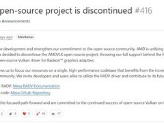 AMD宣布停止维护AMDVLK，全面转向Mesa RADV开源驱动