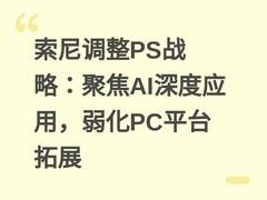索尼调整PS战略：聚焦AI深度应用，弱化PC平台拓展