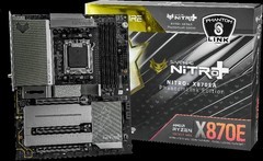 蓝宝石NITRO+氮动极光特别版与钛色版X870E旗舰主板上新，创新背插技术