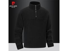 皮尔·卡丹男士立领抓绒卫衣低至49.9元